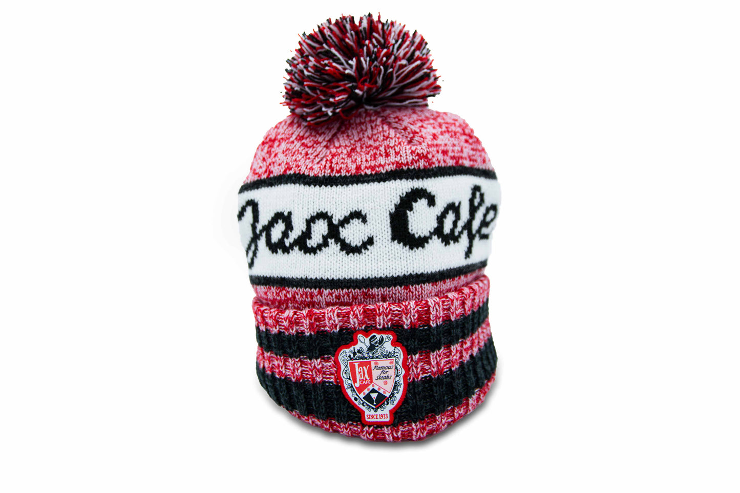 Jax Cafe text written across the hat with the logo below