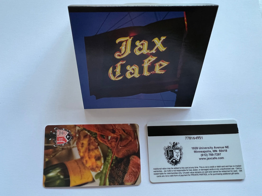 Jax Cafe Physical Gift Card Jax Cafe, Inc.