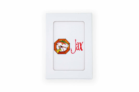 Playing cards with the text "Jax"
