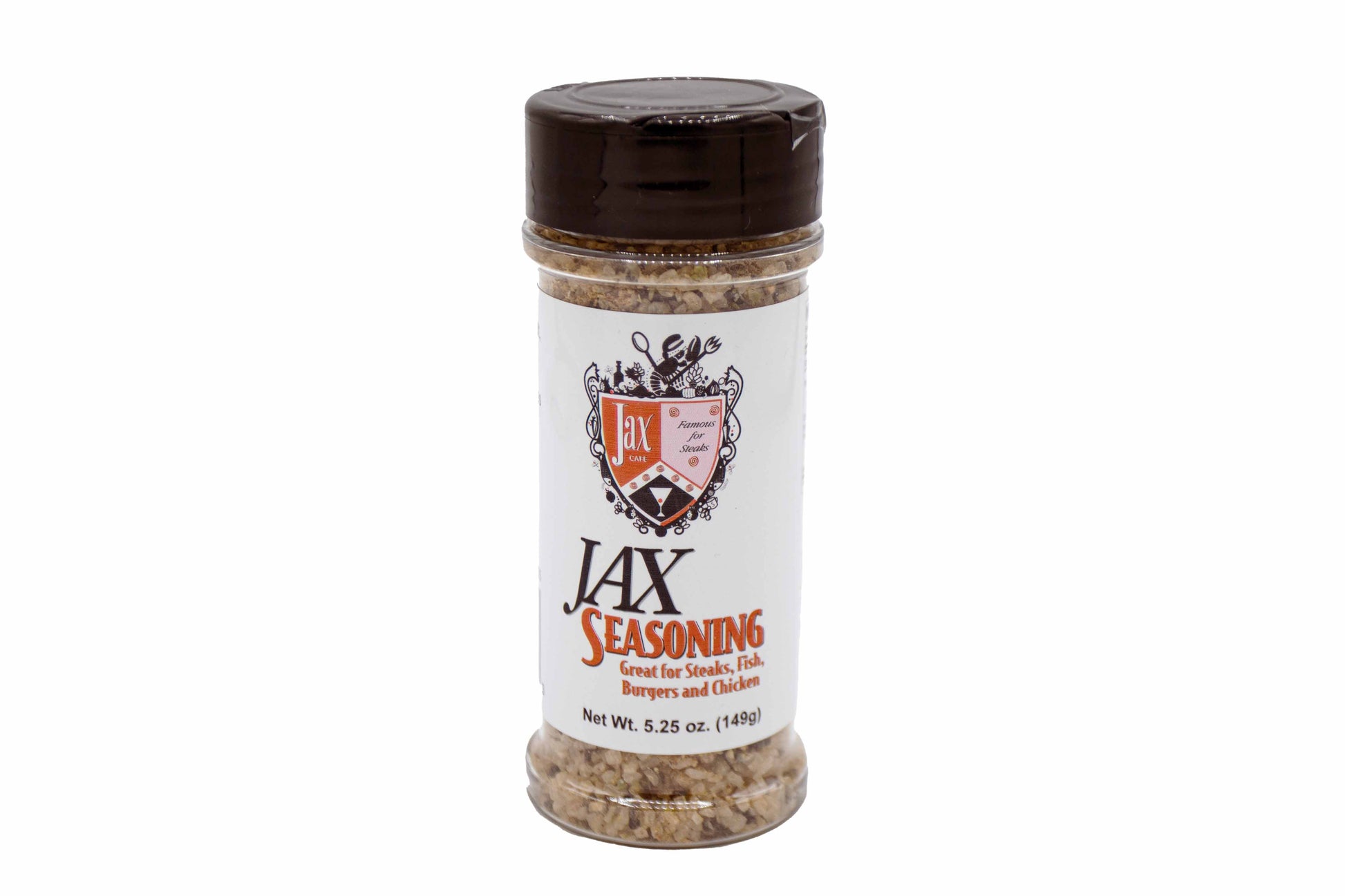 Jax Seasoing great for steaks, fish, burgers, and chicken
